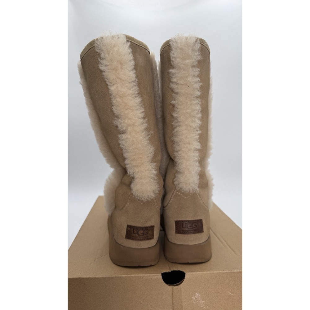 UGG SUNDANCE SAND WATERPROOF SUEDE SHEEPSKIN TALL WINTER BOOTS WOMENS 6.5 - Picture 7 of 9